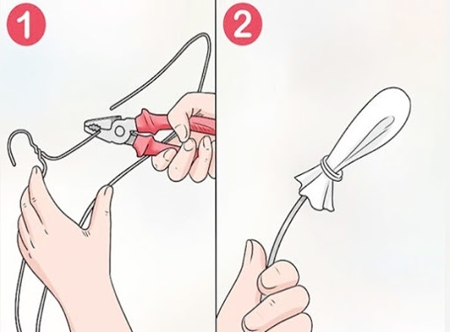 Th&ocirc;ng tắc bồn rửa b&aacute;t nhanh ch&oacute;ng bằng m&oacute;c quần &aacute;o